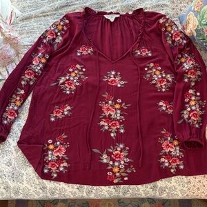 Savanna Jane embroidered top, 1X